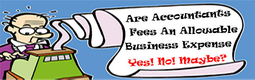 Are accountants fees deductible, an allowable expense?
